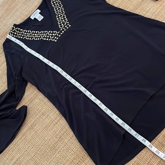 Carmen Marc Valvo Bling Shirt Size M - Picture 7 of 8